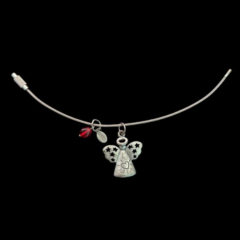 Y2K Chico’s Silver Angel of Love Charm Bracelet (S)