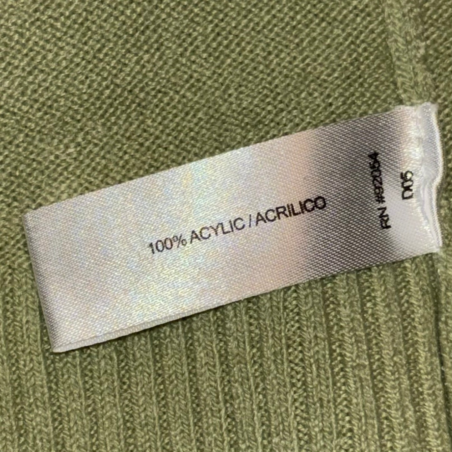1990’s Vintage Light Green Wide Short Sleeve Knit Sweater Blouse (M)