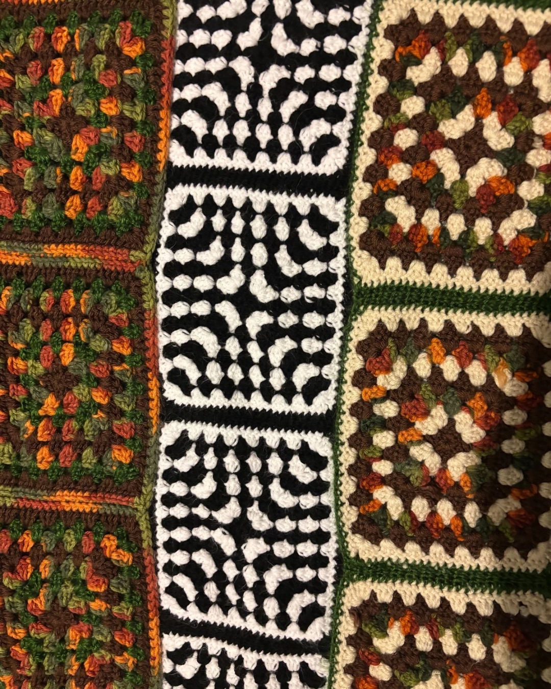 Crocheted Granny Square Scarves