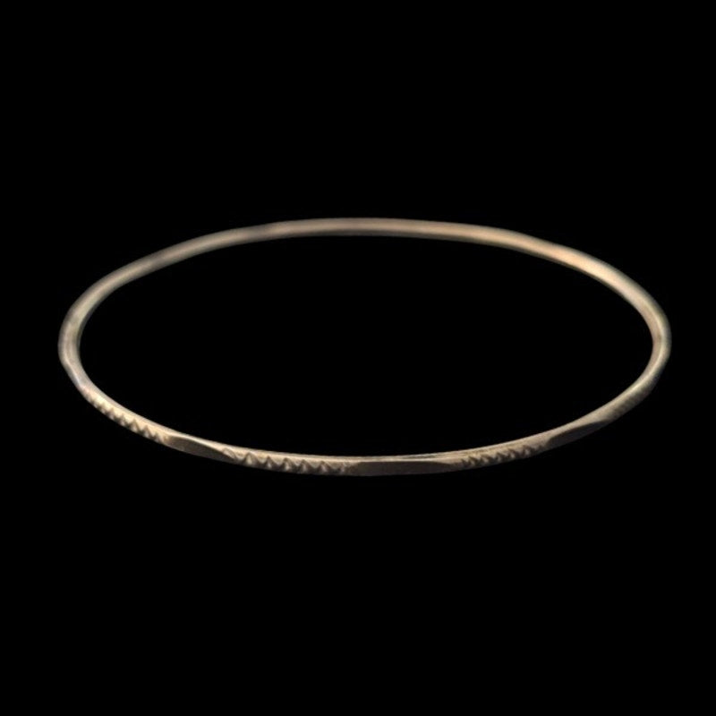 Set of 4 Vintage Slim Sterling Silver Bangles