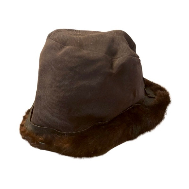 Union Made Vintage Dark Brown Mink Fur Cossack-Style Hat (21.5”)