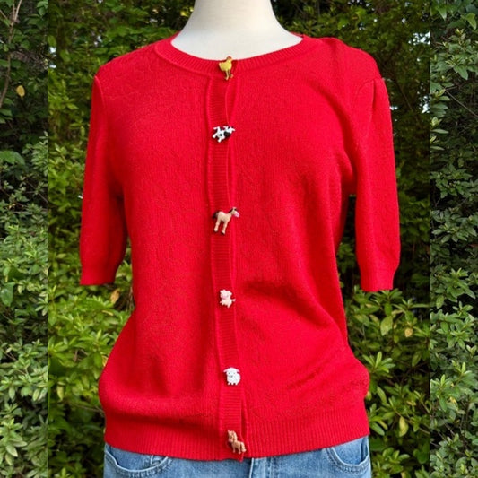 Barnyard Cardigan | Upcycled OOAK (M)