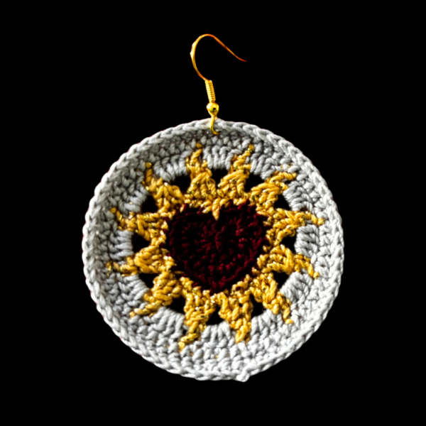 Hearts on Fire Micro-crocheted Disc Earrings