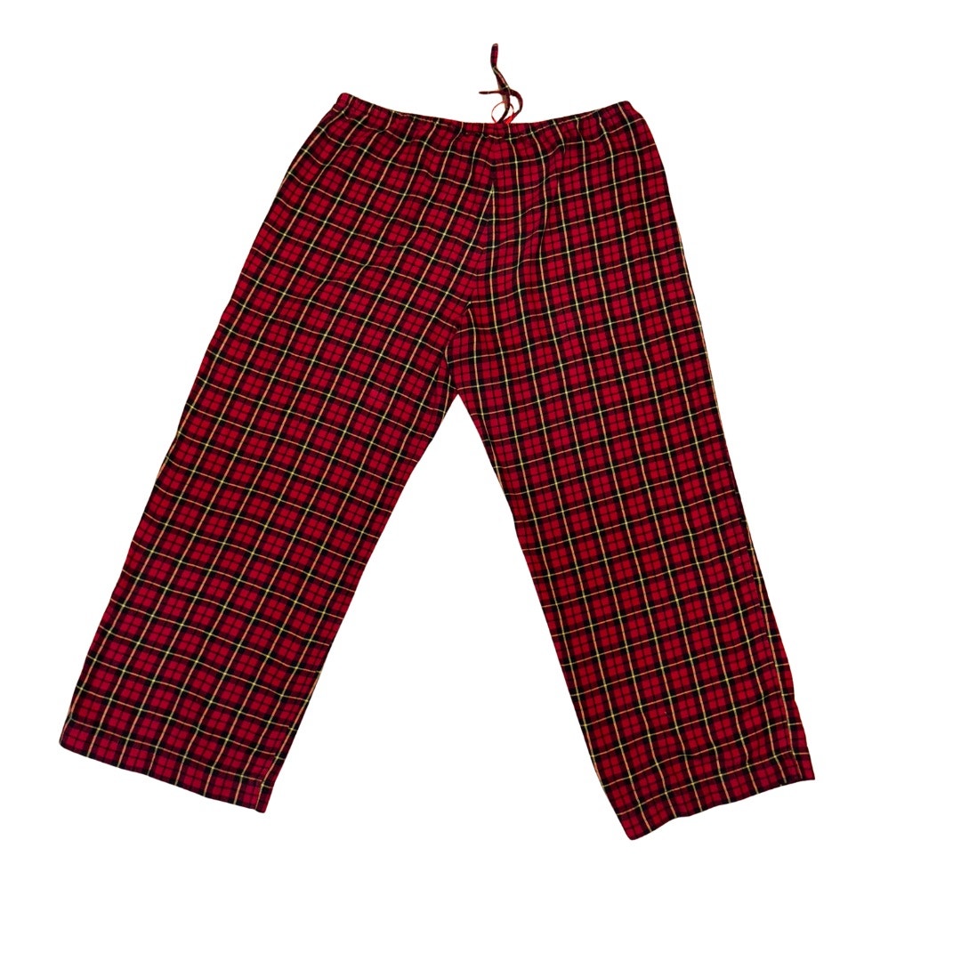 American Living Classic Cotton Red Plaid Flannel Pajama Set (L)