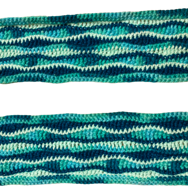 Wavy Daze Multicolor Wavy Crochet Scarf | Made by Maya
