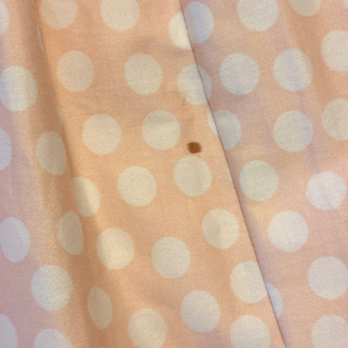 Cherry Blossom Pink & White Polka Dot Sleevless A-Line Shirtwaist Dress (M)