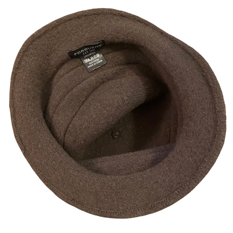 🔔 1920’s Style Wool Army Green/Black Flower Cloche Hat (57 cm)
