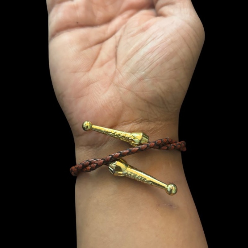 Upcycled Vintage Lacey Gold Flower Bolo Bracelet/Anklet