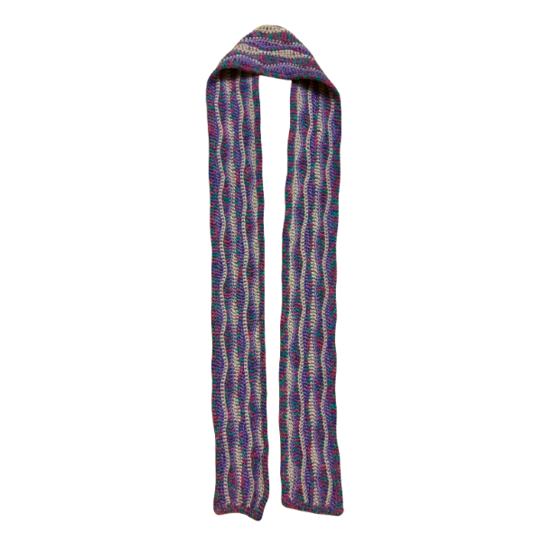 Wavy Daze Multicolor Wavy Crochet Scarf | Made by Maya
