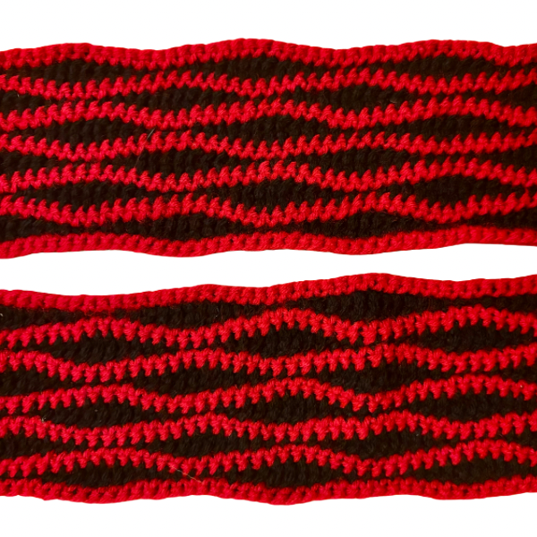 Wavy Daze Multicolor Wavy Crochet Scarf | Made by Maya