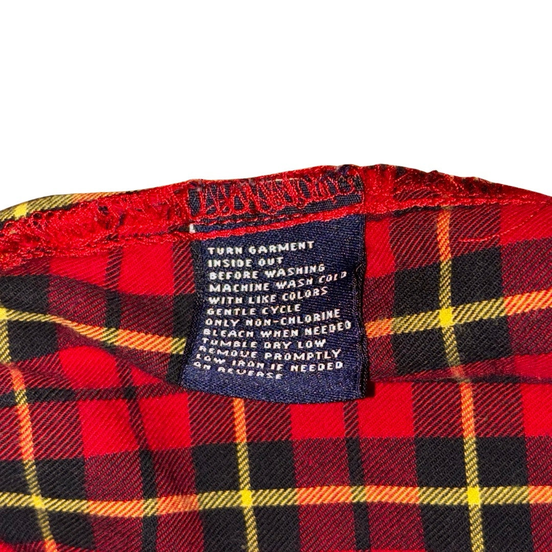 American Living Classic Cotton Red Plaid Flannel Pajama Set (L)