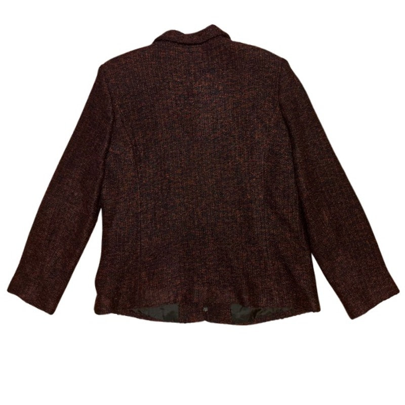 Vintage Purple/Orange Tweed Zip-up Jacket (L)