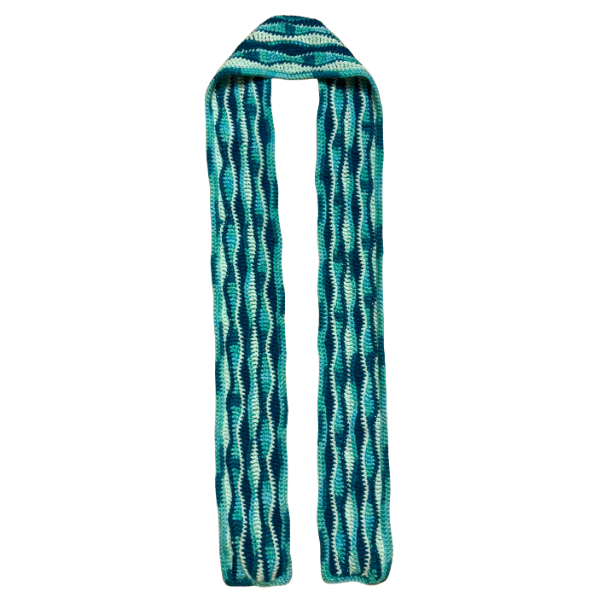 Wavy Daze Multicolor Wavy Crochet Scarf | Made by Maya