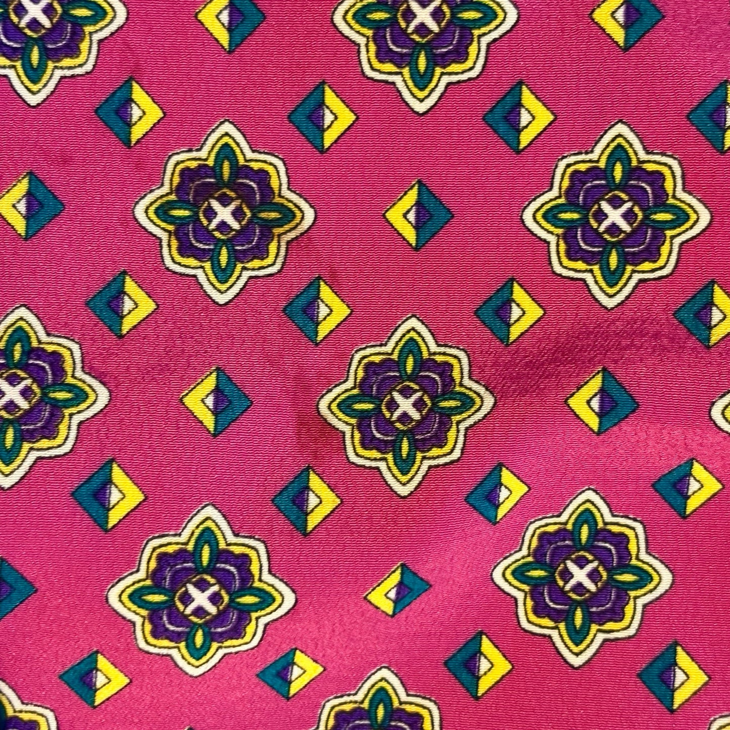 Vintage Hot Pink Medallion Print Blazer  (10)