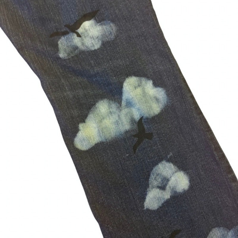“Blackbirds Fly” Upcycled Medium Curvy Bootcut Jeans (29 R)