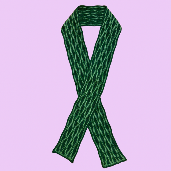 Wavy Daze Multicolor Wavy Crochet Scarf | Made by Maya