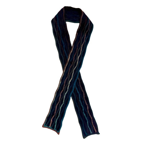 Wavy Daze Multicolor Wavy Crochet Scarf | Made by Maya