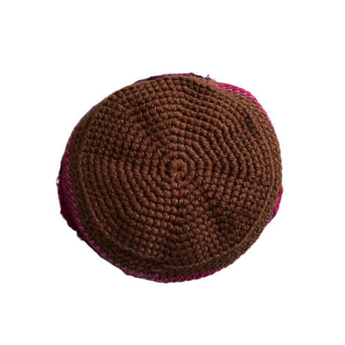 Retro Crocheted Granny Square Drawstring Pouch Bags | Made by Maya