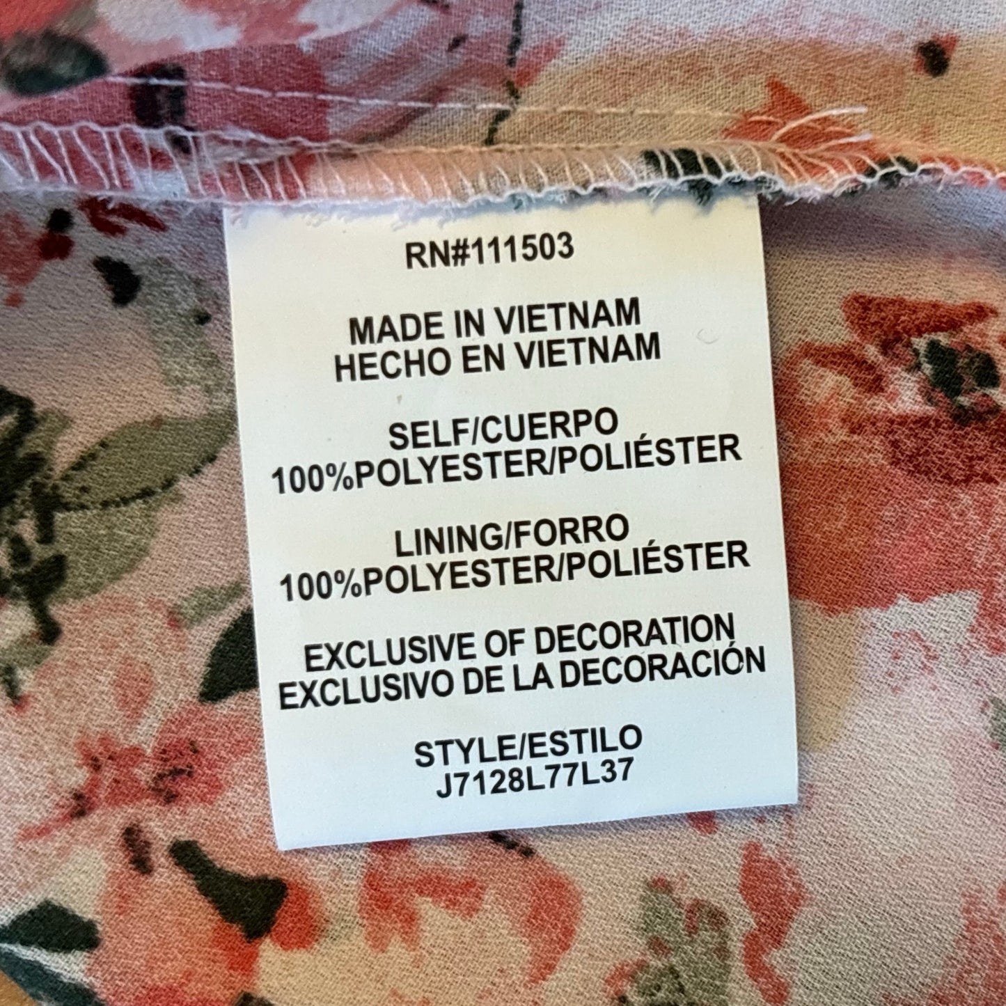 NWT Pink & Green Watercolor Floral Sleeveless Wrap Blouse (Large)