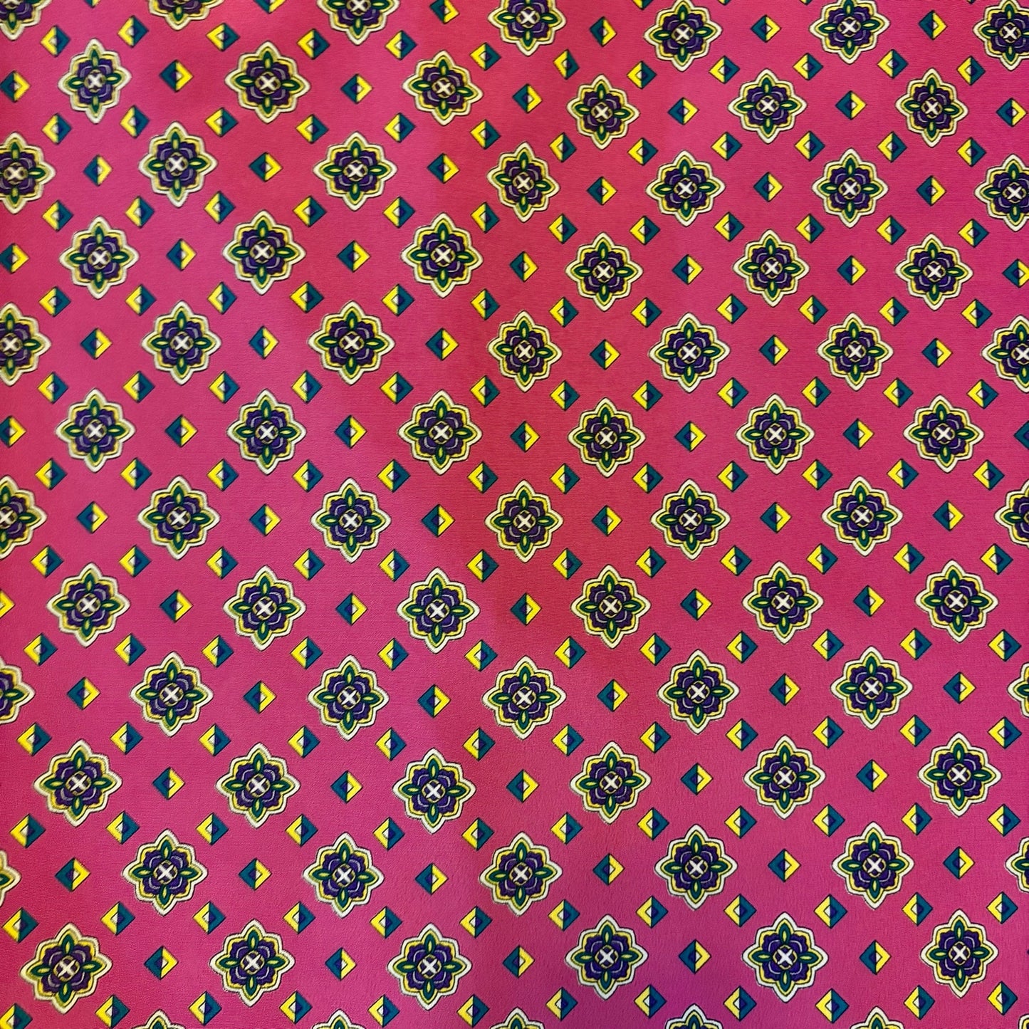 Vintage Hot Pink Medallion Print Blazer  (10)