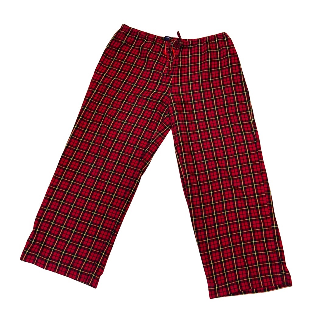 American Living Classic Cotton Red Plaid Flannel Pajama Set (L)
