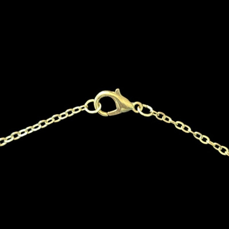 Big Bold Gold Shiny Sphere Drop Pendant Necklace