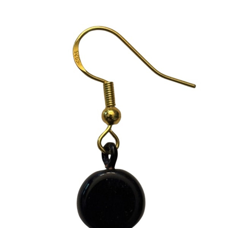 Sunnydale | Black, Yellow, & Red Beaded Drop Earrings