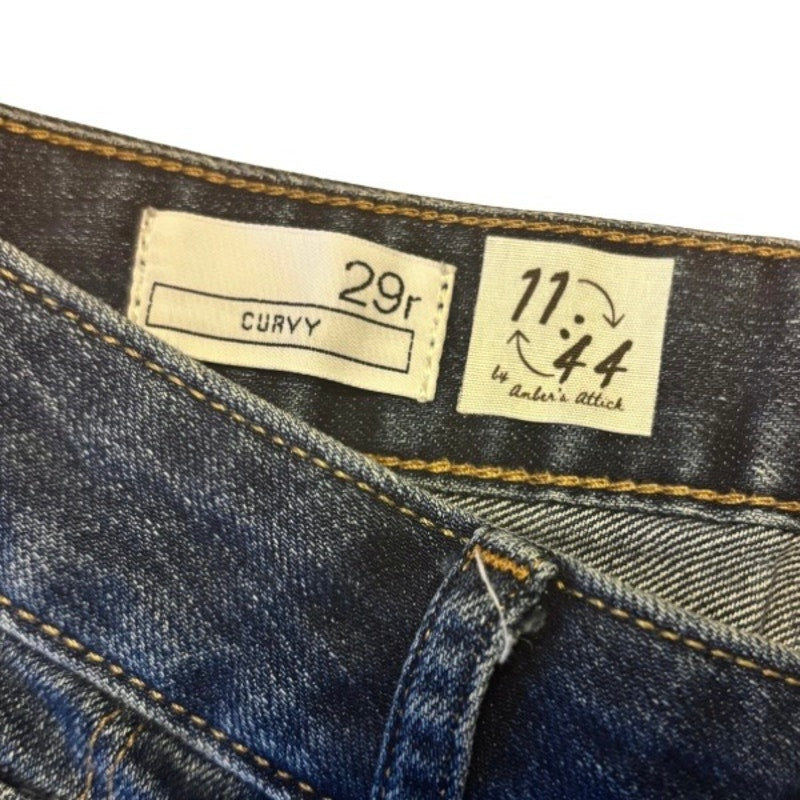 “Blackbirds Fly” Upcycled Medium Curvy Bootcut Jeans (29 R)