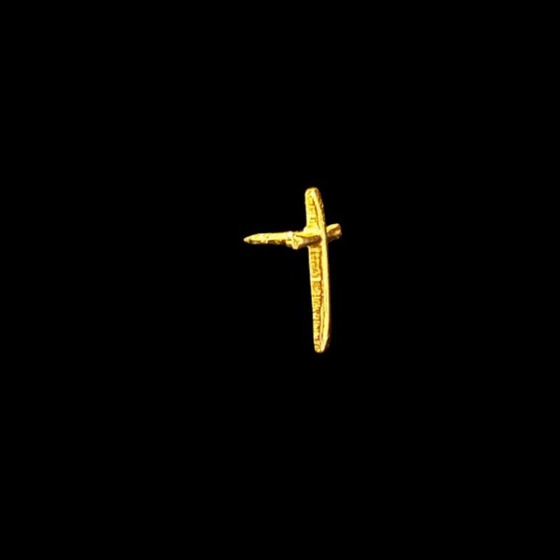 Vintage Tiny Gold Cross Pin