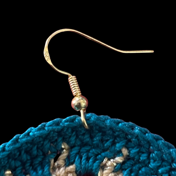 Hearts on Fire Micro-crocheted Disc Earrings