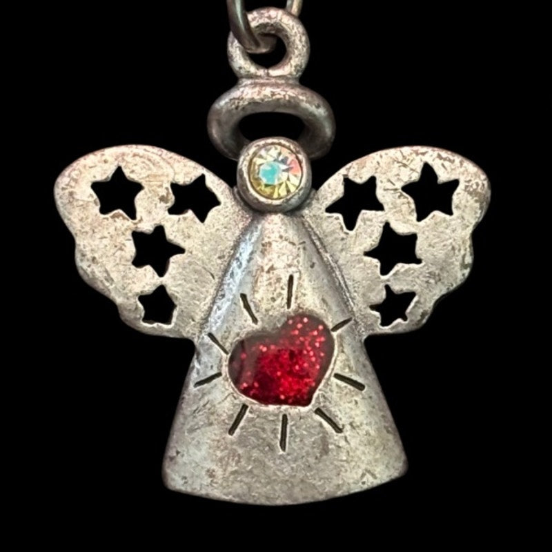 Y2K Chico’s Silver Angel of Love Charm Bracelet (S)