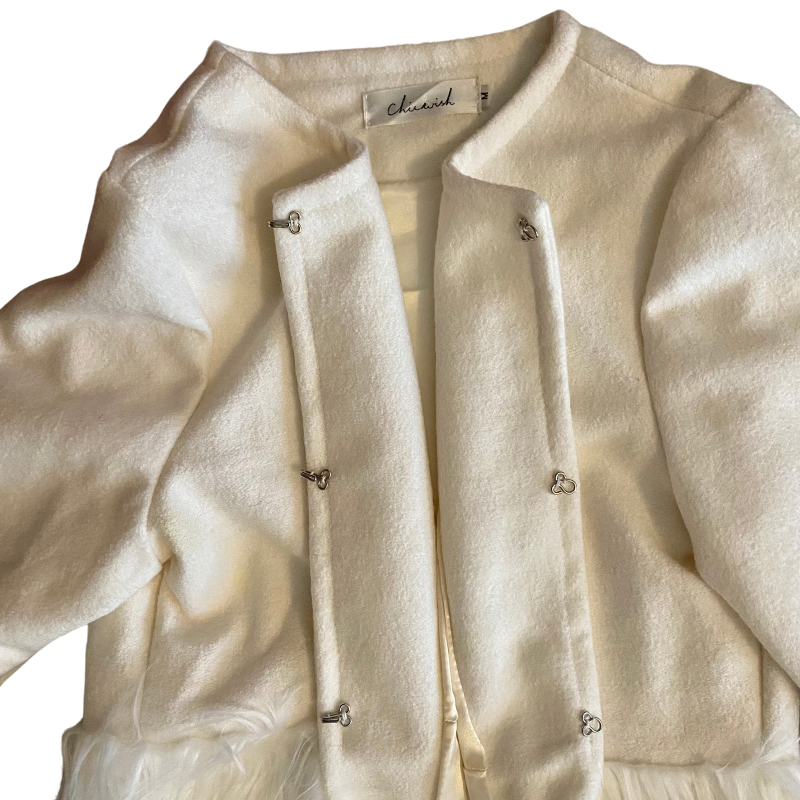 🔔 Polar White Faux Fur Jacket (S/M)