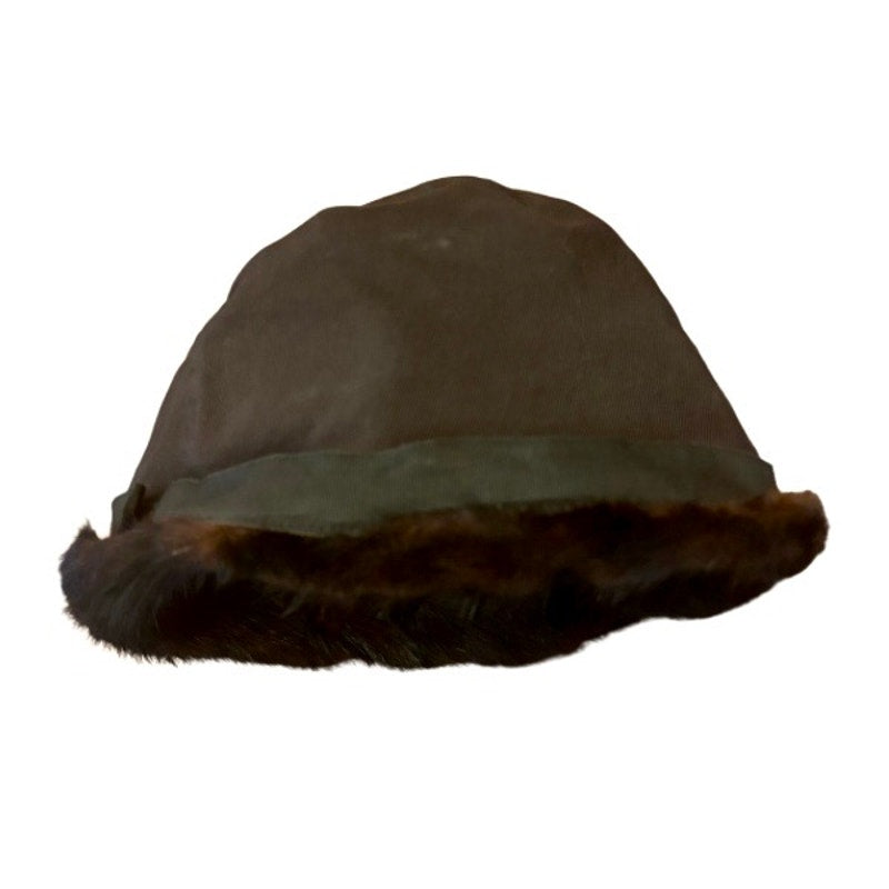 Union Made Vintage Dark Brown Mink Fur Cossack-Style Hat (21.5”)