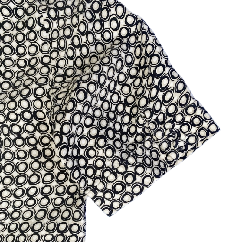 🔔 Dana Buchman Vintage Silk Short-Sleeve Polka-Dot Button Down with Matching Scarf (10)