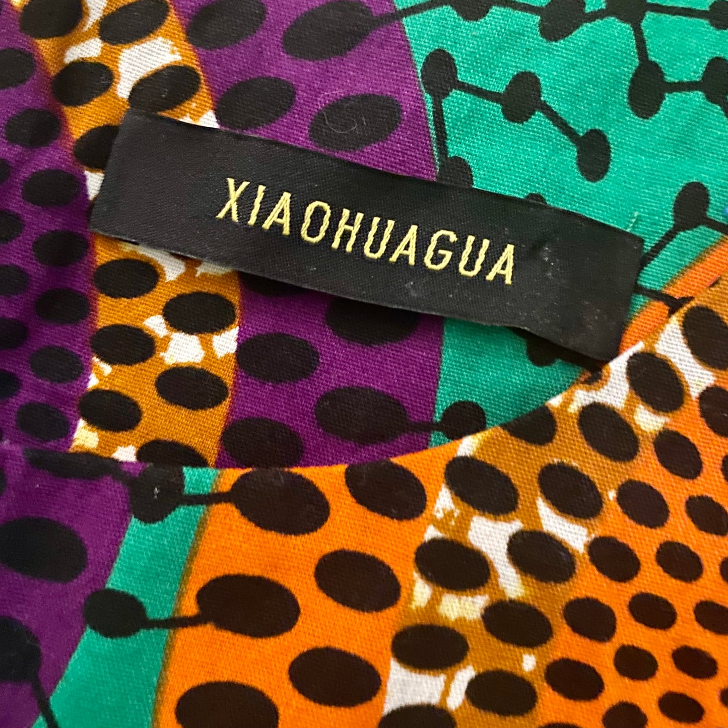 Unisex Green/Orange/Purple Ankara Print Matching Set (M)