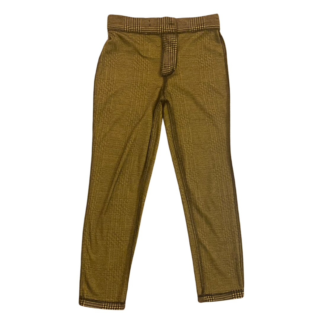 Checkerboard Plaid Yellow and Black Skinny Trousers (S)