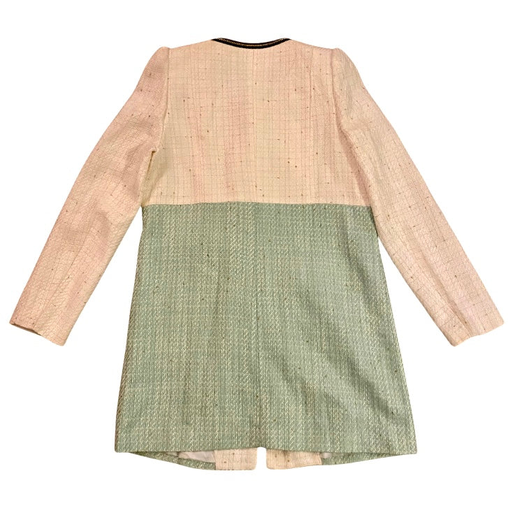 🔔 NWT Mint & Cream Tweed Jacket (L)