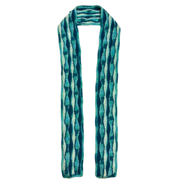 Wavy Daze Multicolor Wavy Crochet Scarf | Made by Maya