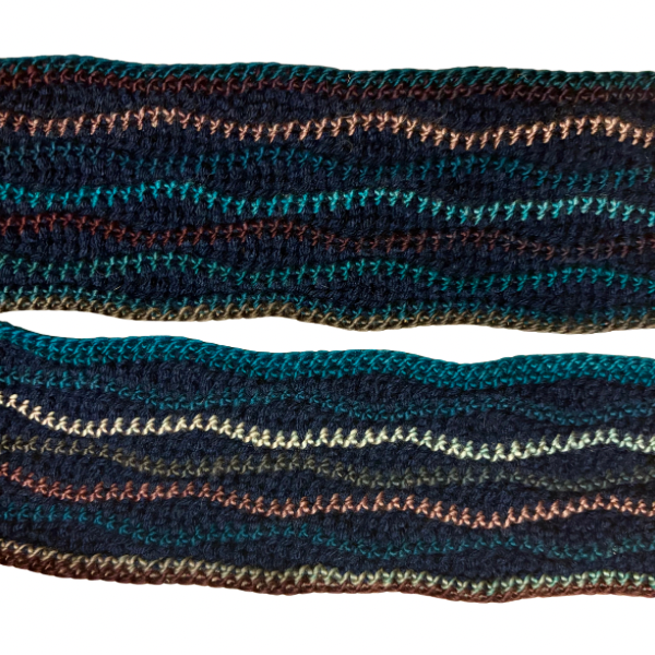 Wavy Daze Multicolor Wavy Crochet Scarf | Made by Maya