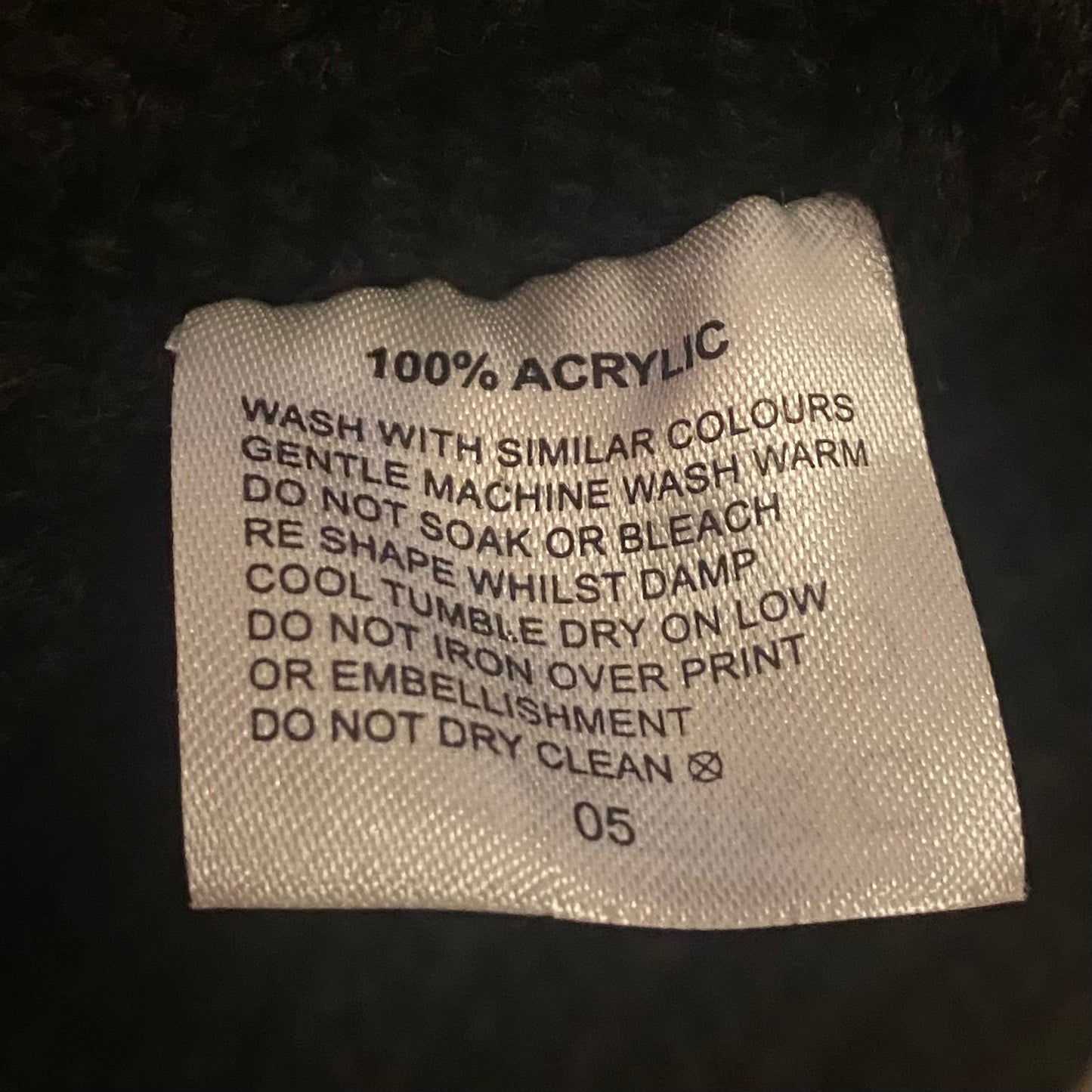 🔔 Upcycled Pearl-Studded Black Knit Beanie