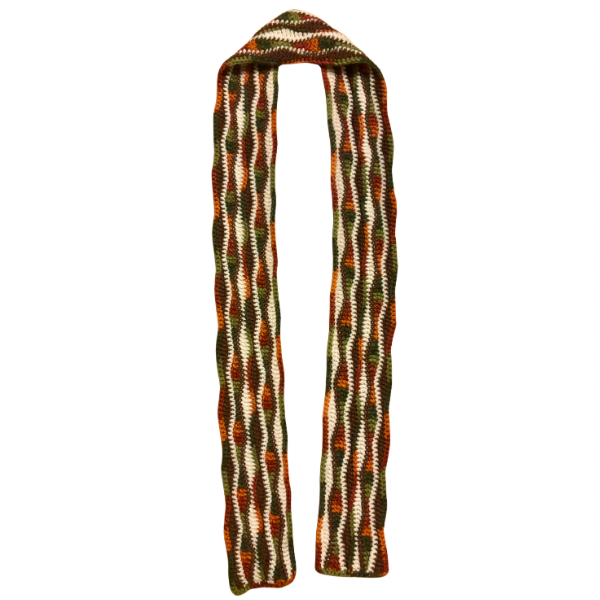 Wavy Daze Multicolor Wavy Crochet Scarf | Made by Maya