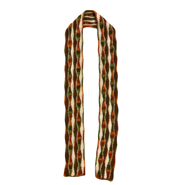 Wavy Daze Multicolor Wavy Crochet Scarf | Made by Maya