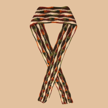 Wavy Daze Multicolor Wavy Crochet Scarf | Made by Maya
