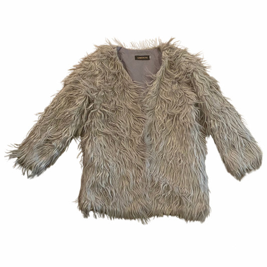 Grey Faux Fur Shag Jacket (Small)