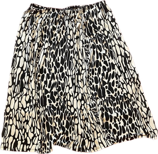 Black & White Spotted Midi Circle Skirt (M)