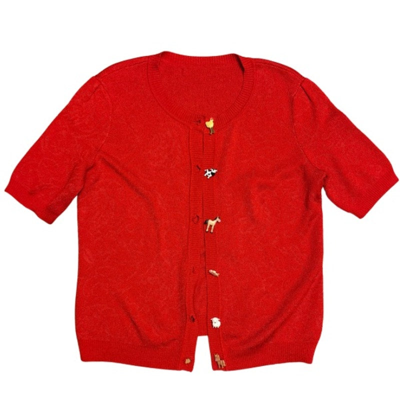 Barnyard Cardigan | Upcycled OOAK (M)