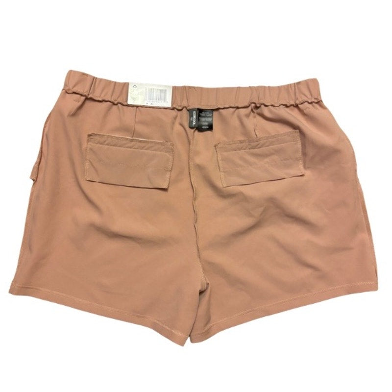 Vintage Birds and Purple Flowers Patch Embellished Muted Salmon Pink NWT High-Waisted Shorts (XXL)