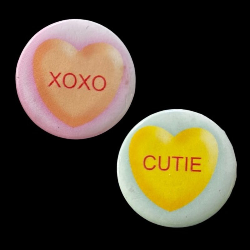 Y2K Cutie & XOXO Small Conversation Heart Button Pins