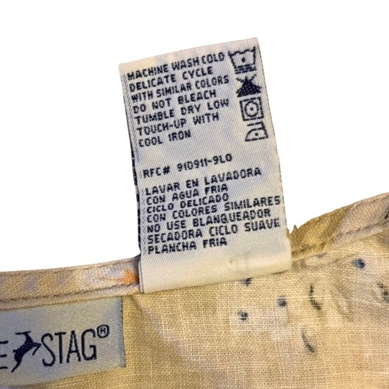 Y2K Beige & Pink Floral Pattern Button Down Vest Top
