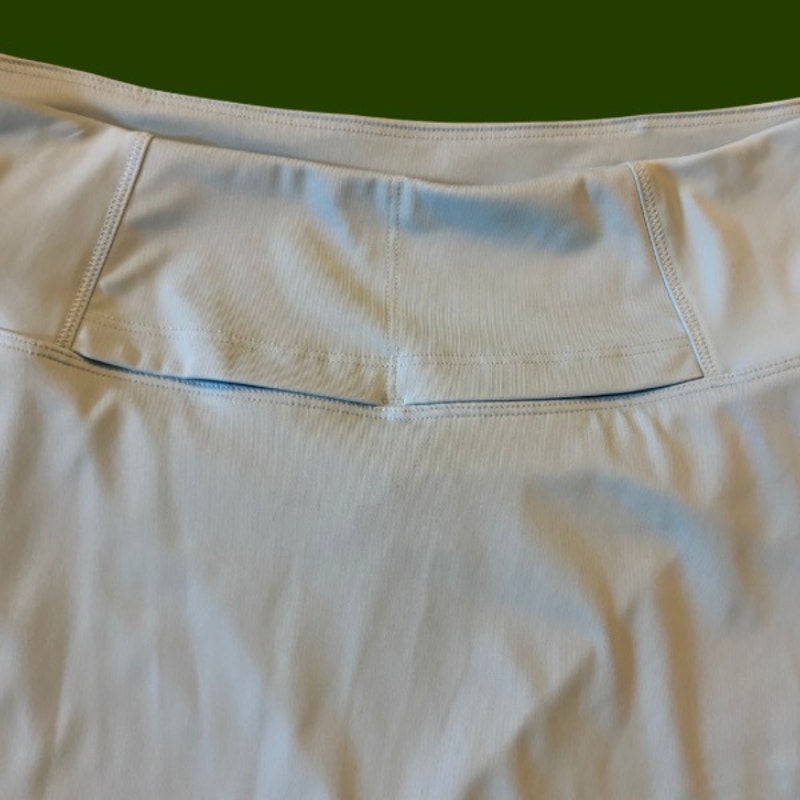 Vintage Pink Tulip Patch Baby Blue Scallop Hem Activewear Skort (L)